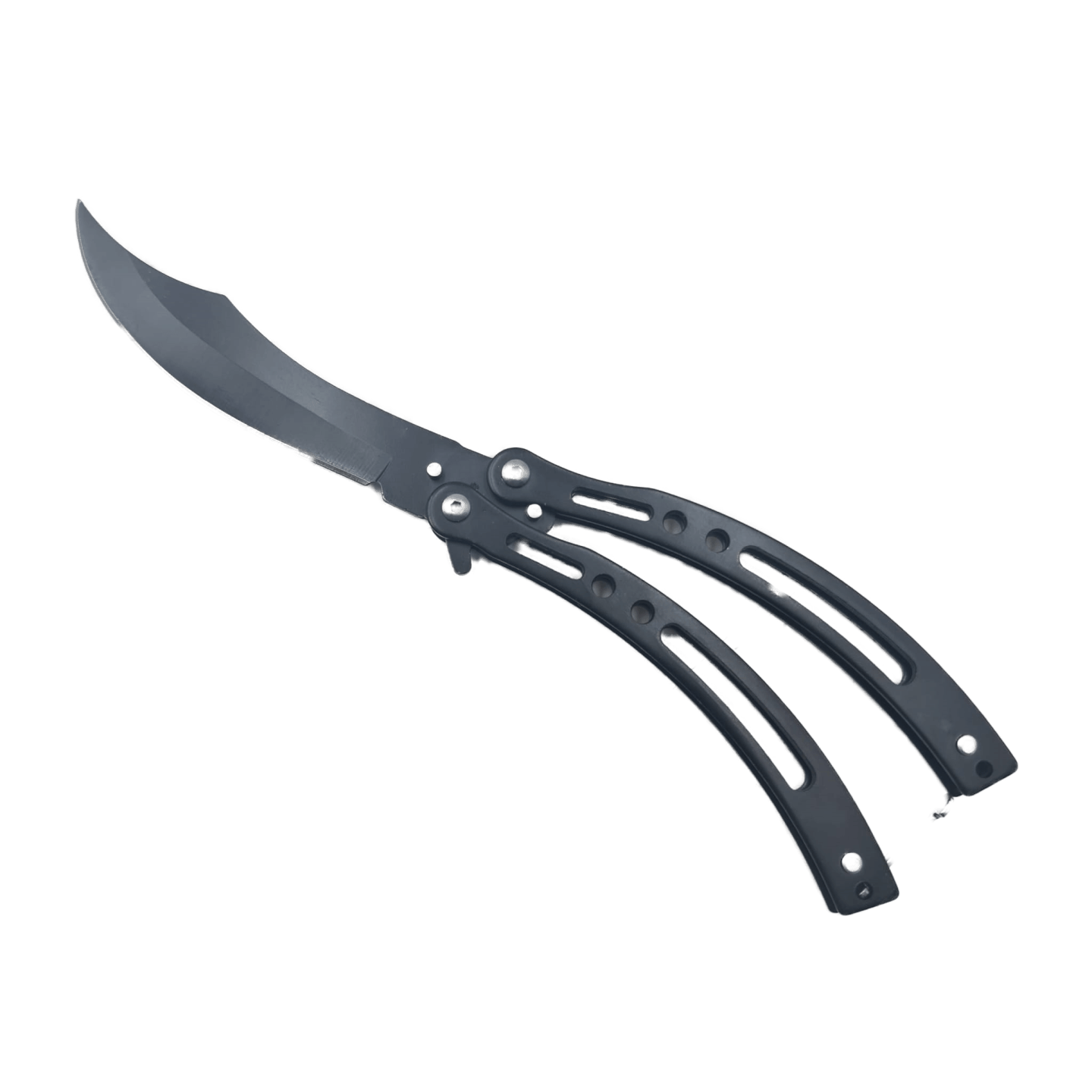 Briceag Fluture Curbat, Model Gauri, Cu Tais, Negru, 23 cm - imagine 2