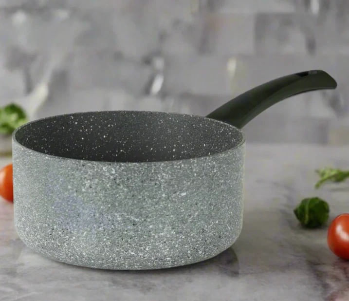 Cratita Flonal Pietra Viva cu maner pentru sosuri, 16 cm, antiaderent Magma-Tech, baza 3 mm, gaz/electric/vitroceramic — imaginea 3