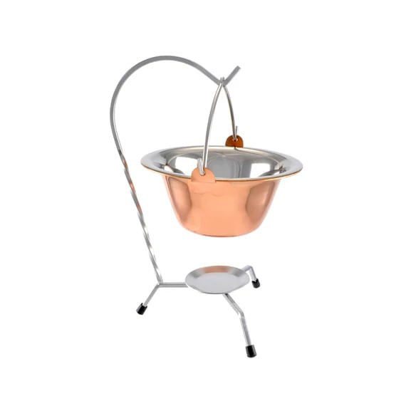 Ceaun de servire din inox 0,8 litri cu acoperire cupru — imaginea 2