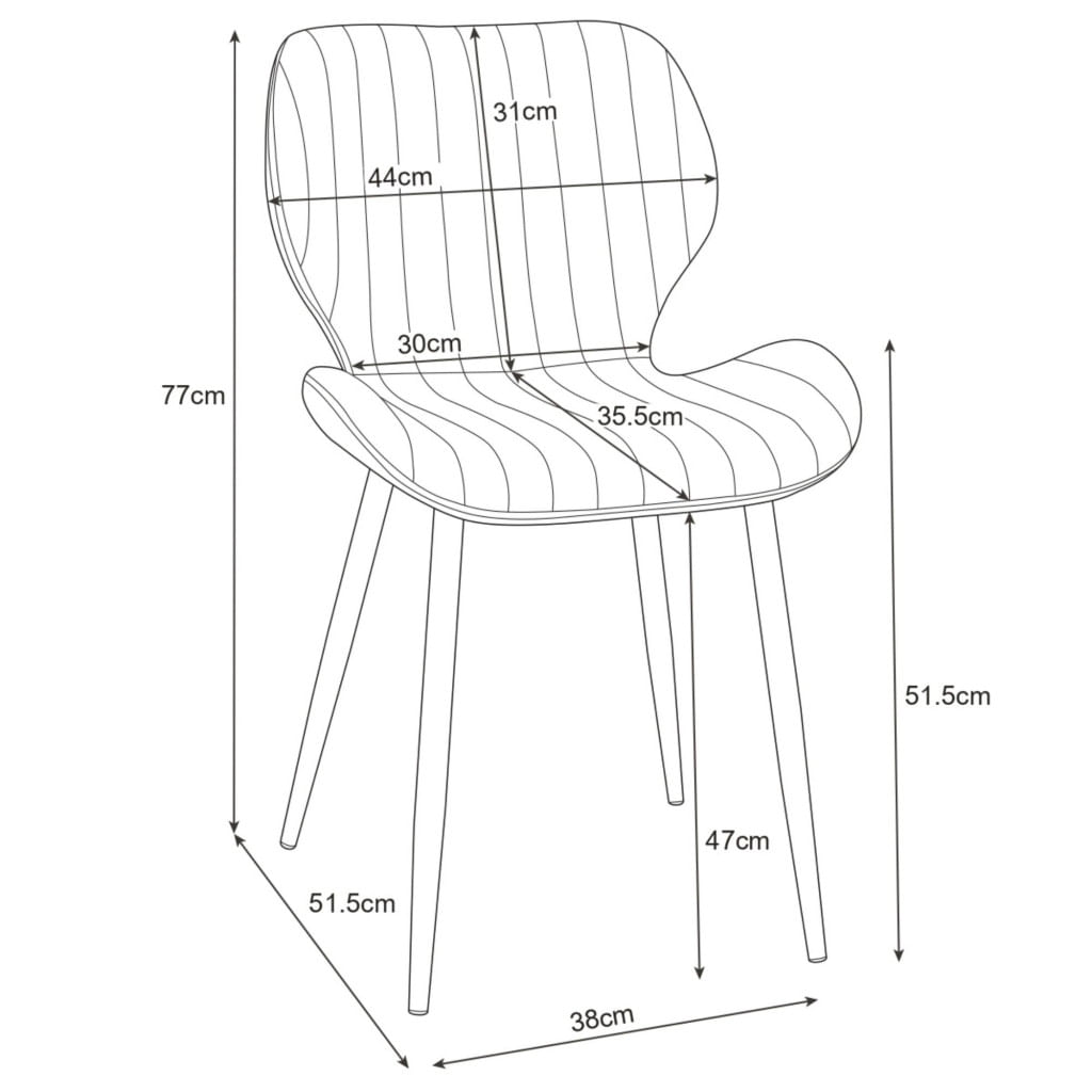 Set 2 scaune tapitate, din velur, picioare metalice, maxim 125 kg, 44x52x77 cm, verde — imaginea 7