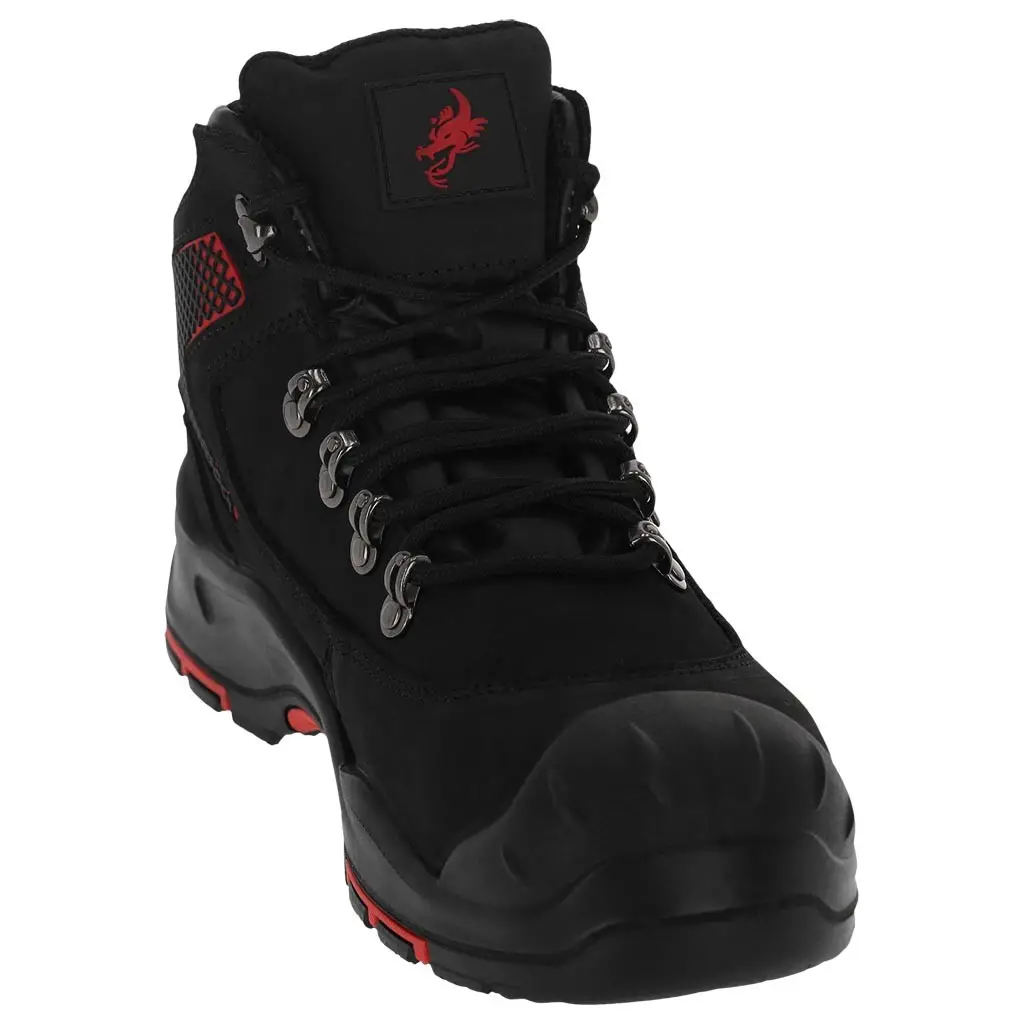 Bocanci de lucru piele nubuk, Reis, S3L SR FO HRO ,BrMefisto Negru — imaginea 5