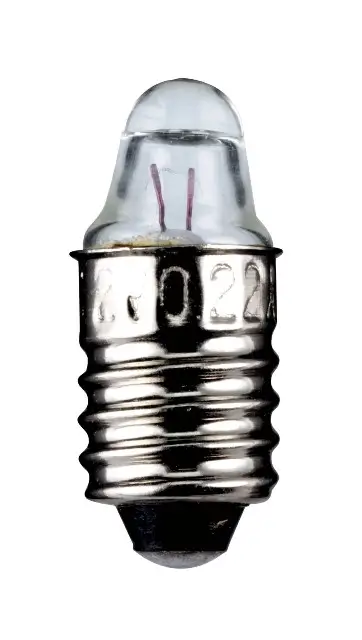 Set 10 becuri 2.2V 0.25A lentila lupa dulie cu filet E10 Goobay 9331-10