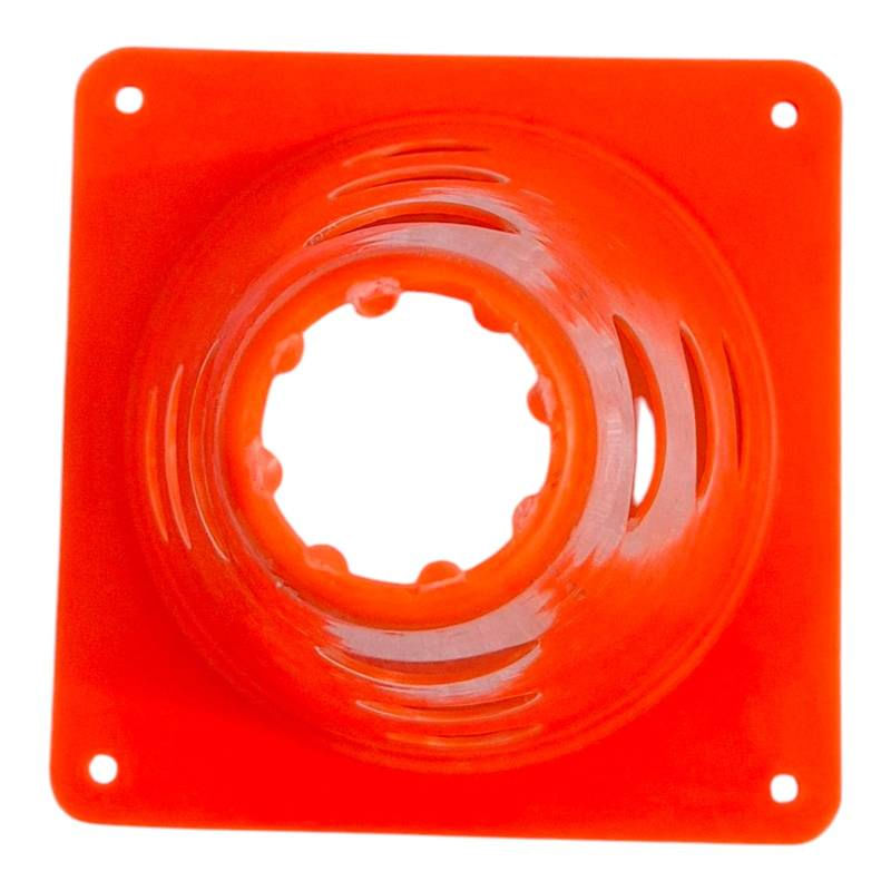 Set 10 conuri antrenament Sportech, 30 cm, cu gauri, portocalii