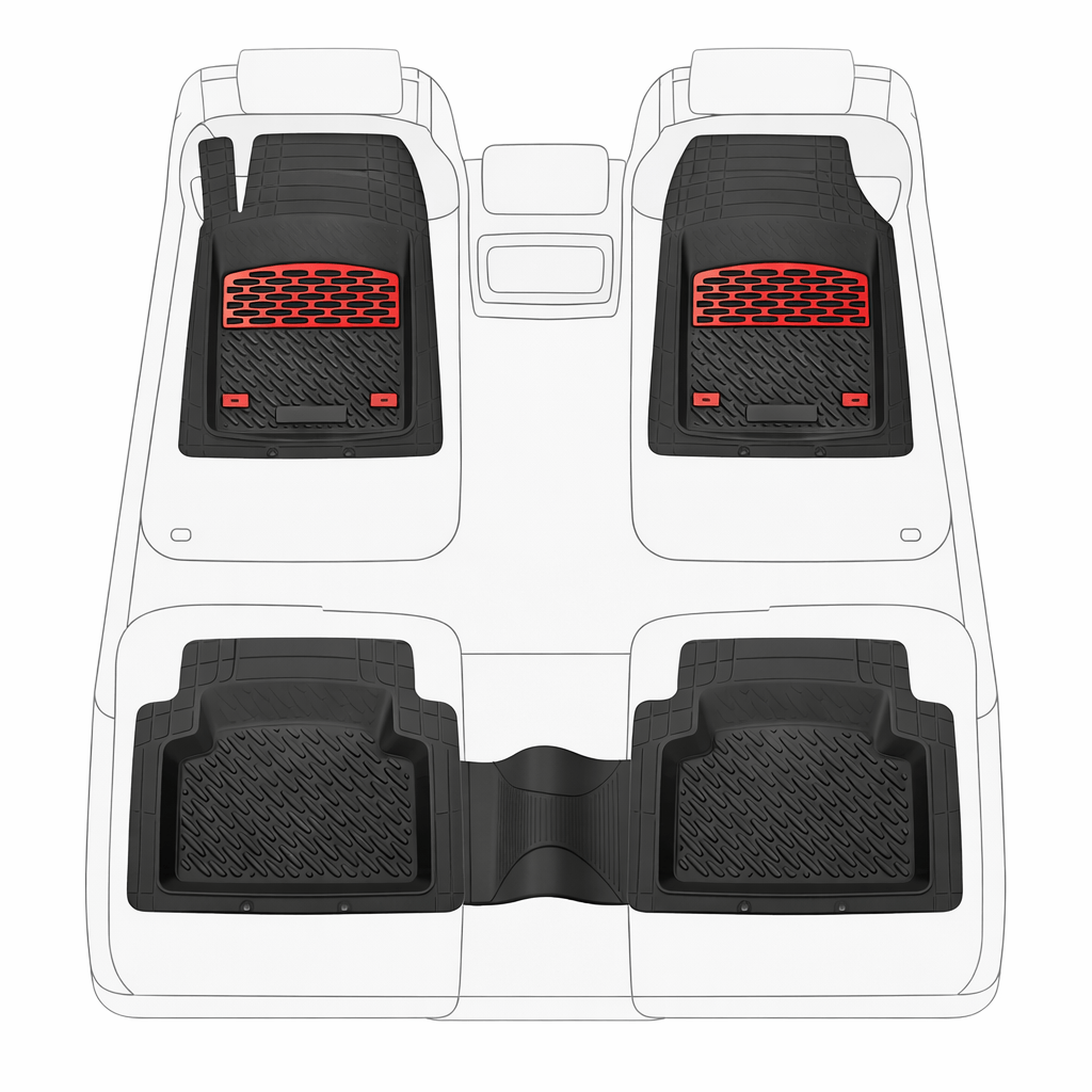 Covorase Jeep Compass MK Compatibile 2007-2016 | Red