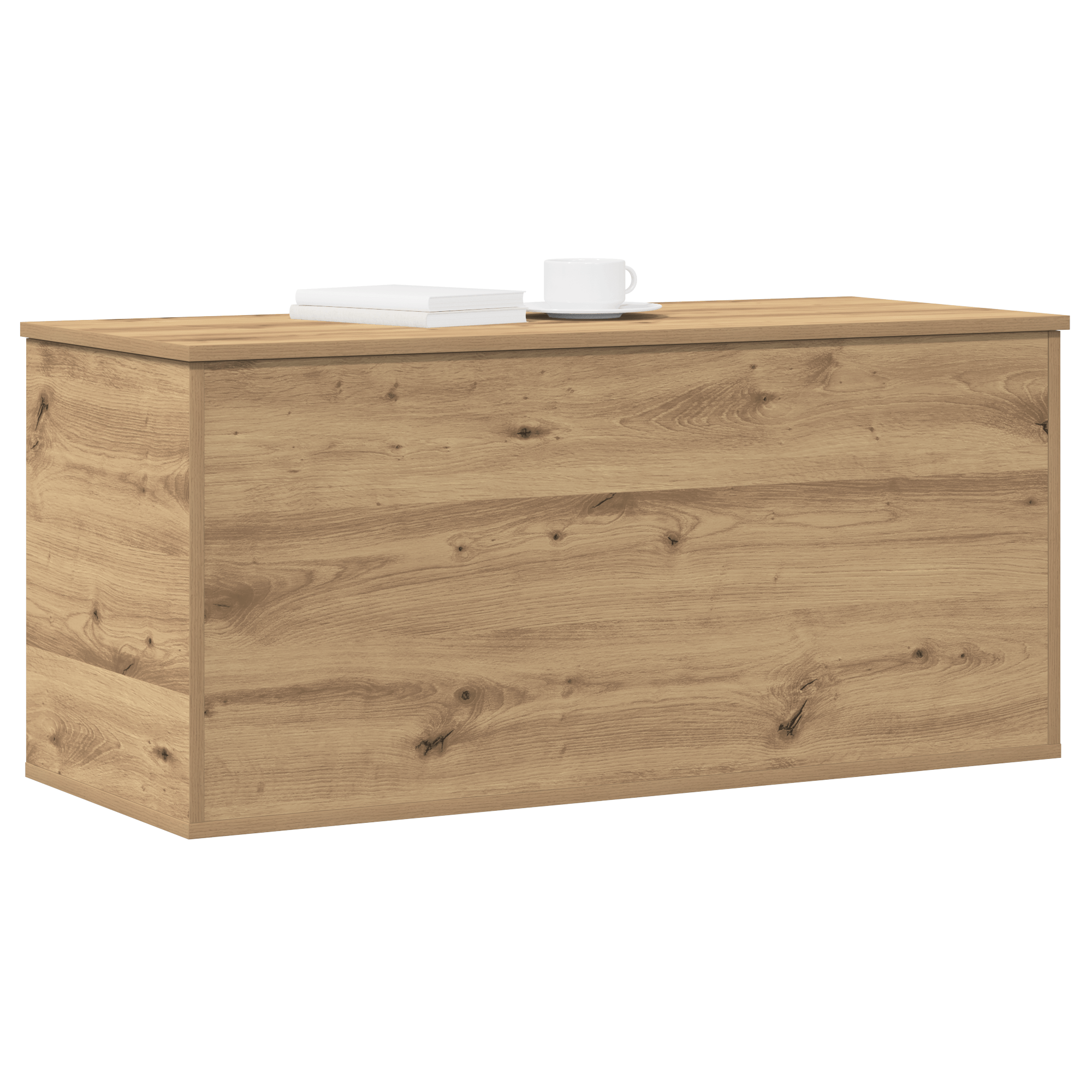 Lada depozitare cu capac, stejar artizanal 100x42x46 cm lemn