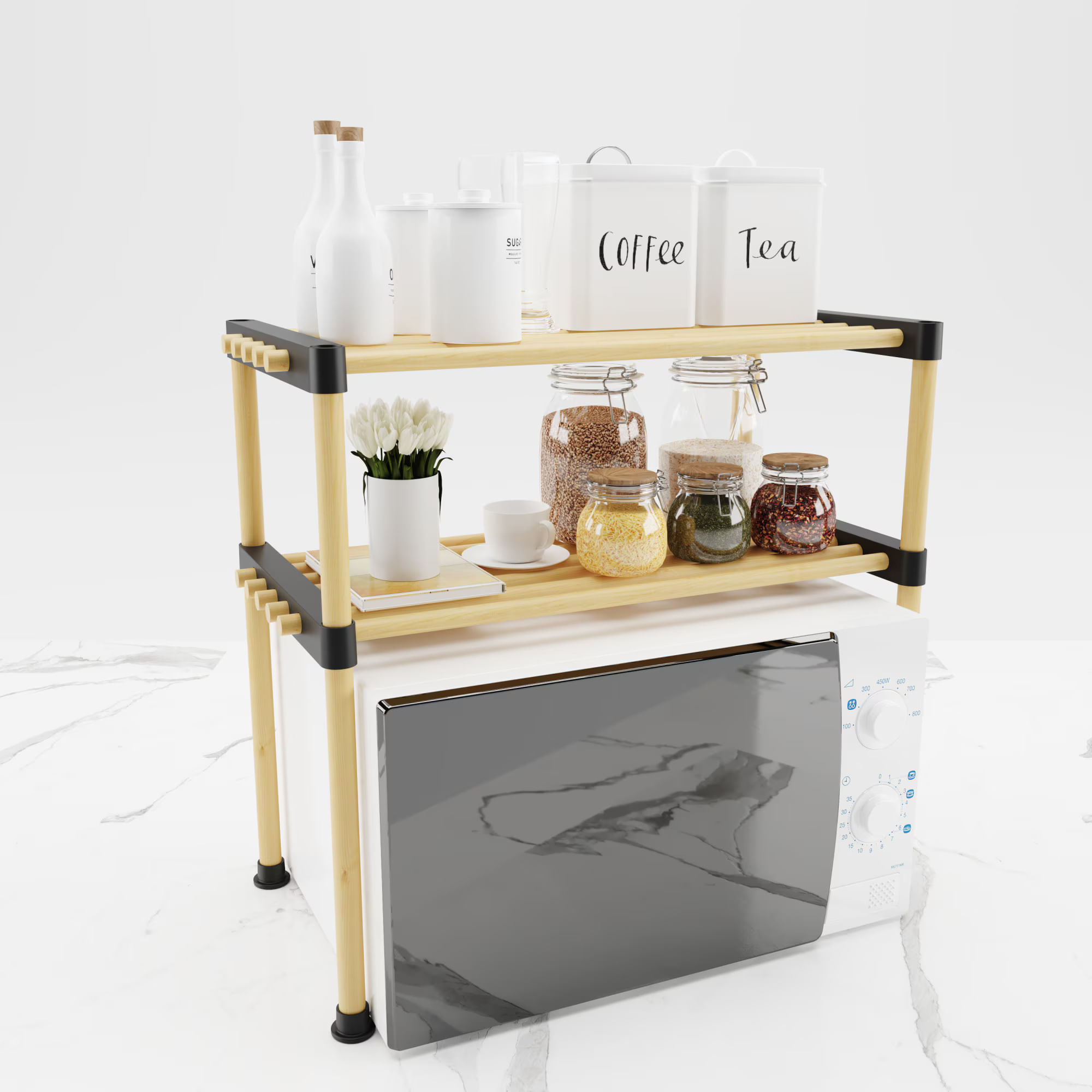 Raft modular din lemn, SEOWOOD, SEO 8182, 51 cm — imaginea 3