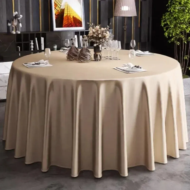 Fata de masa Kotonia Home - rotunda cu diametrul 300 cm, blackout, beige - imagine 2
