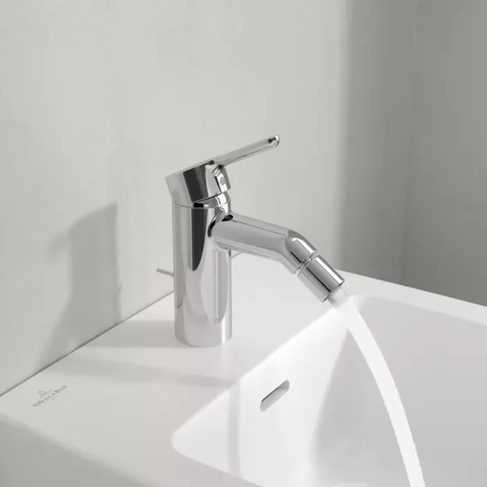 Baterie bideu Villeroy and Boch Skyla, M, 158 mm, ventil, crom, TVB11600100061 — imaginea 4