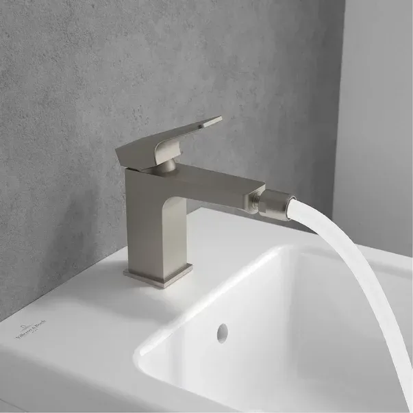Baterie bideu Villeroy&Boch Architectura Square monocomanda nichel periat — imaginea 2