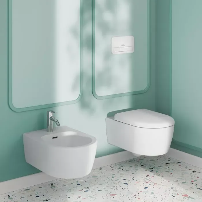 Baterie bideu Villeroy and Boch Skyla, M, 158 mm, ventil, crom, TVB11600100061 — imaginea 9