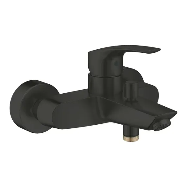 Baterie cada - dus negru mat Grohe Eurosmart New — imaginea 2