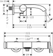 Baterie cada Hansgrohe Vivenis, aparenta, diverter, mat, bronz, 75420140 — imaginea 2