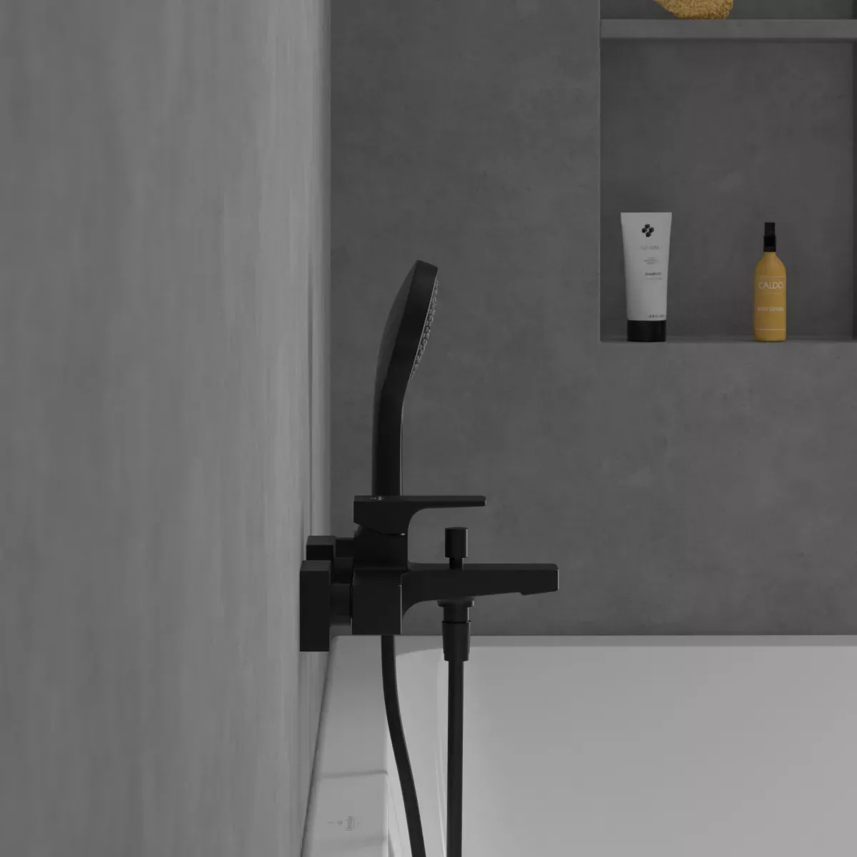 Baterie cada Villeroy and Boch Architectura, aparenta, mat, negru, TVT125001000K5 — imaginea 11