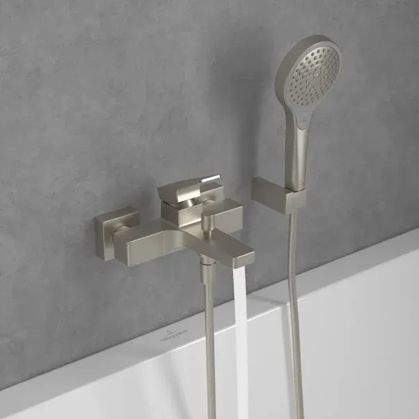 Baterie cada-dus Villeroy&Boch Architectura Square monocomanda nichel periat — imaginea 3