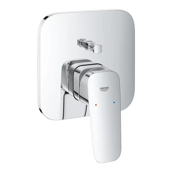 Baterie cada-dus incastrata Grohe Cubeo crom lucios fara corp ingropat — imaginea 2