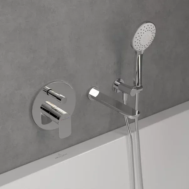 Baterie cada-dus incastrata Villeroy&Boch O.novo crom lucios fara corp ingropat — imaginea 2