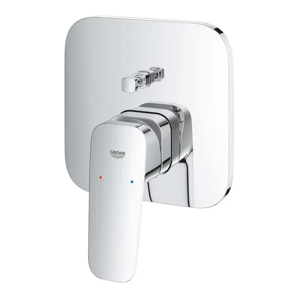 Baterie cada-dus incastrata Grohe Cubeo crom lucios fara corp ingropat — imaginea 7