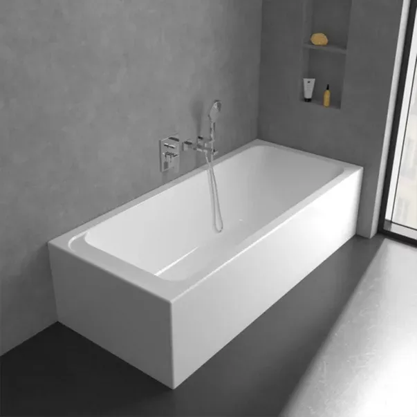 Baterie cada-dus incastrata Villeroy&Boch Architectura Square crom lucios fara corp ingropat — imaginea 4