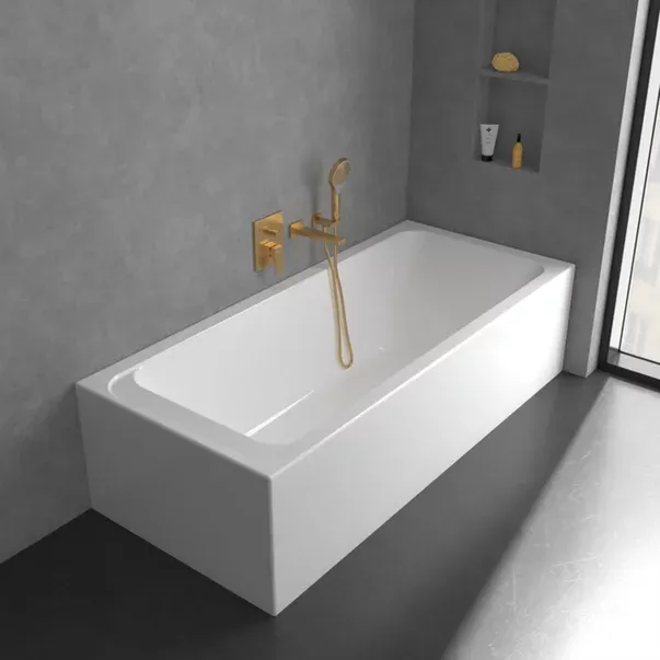 Baterie cada-dus incastrata Villeroy&Boch Architectura Square auriu periat fara corp ingropat — imaginea 8