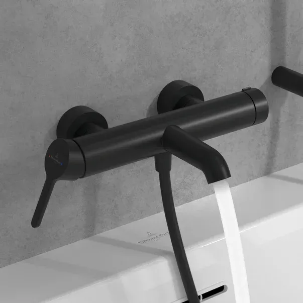 Baterie cada-dus Villeroy&Boch Skyla monocomanda negru mat — imaginea 2