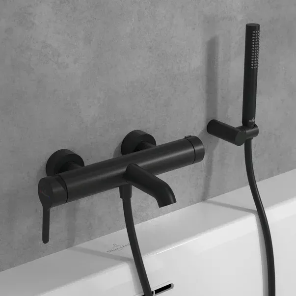 Baterie cada-dus Villeroy&Boch Skyla monocomanda negru mat — imaginea 3