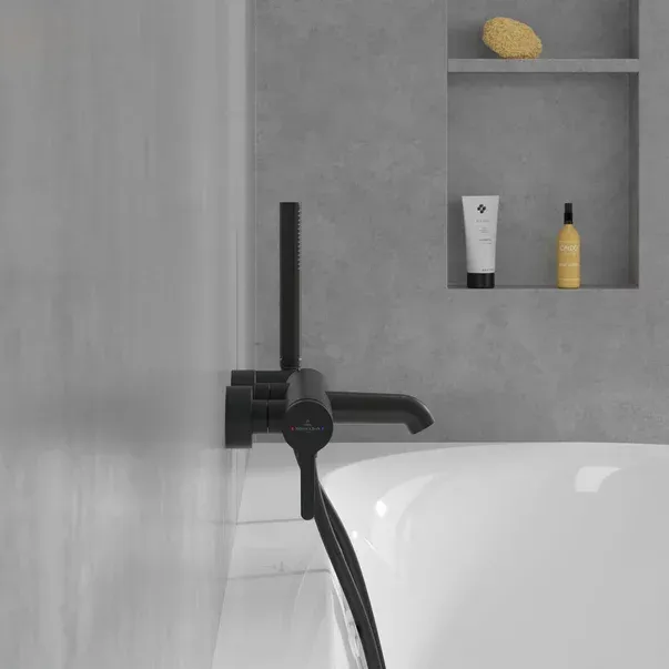 Baterie cada-dus Villeroy&Boch Skyla monocomanda negru mat — imaginea 5