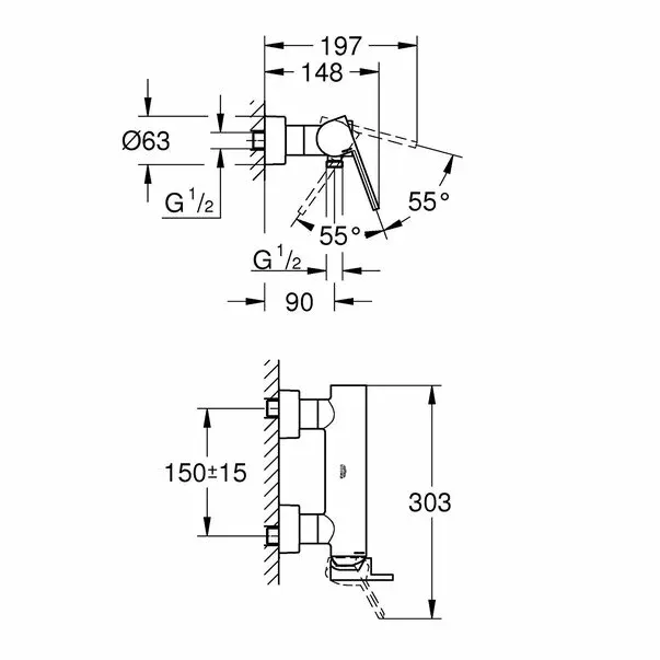 Baterie dus Grohe Plus — imaginea 4
