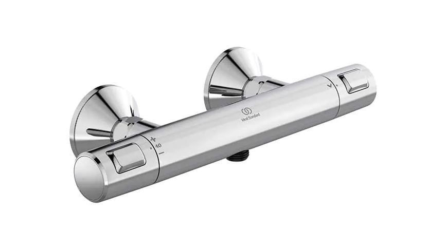 Baterie dus Ideal Standard Ceratherm T25 A7201AA, 1/2'', aparenta, termostat, anti-oparire, limitator, crom — imaginea 3