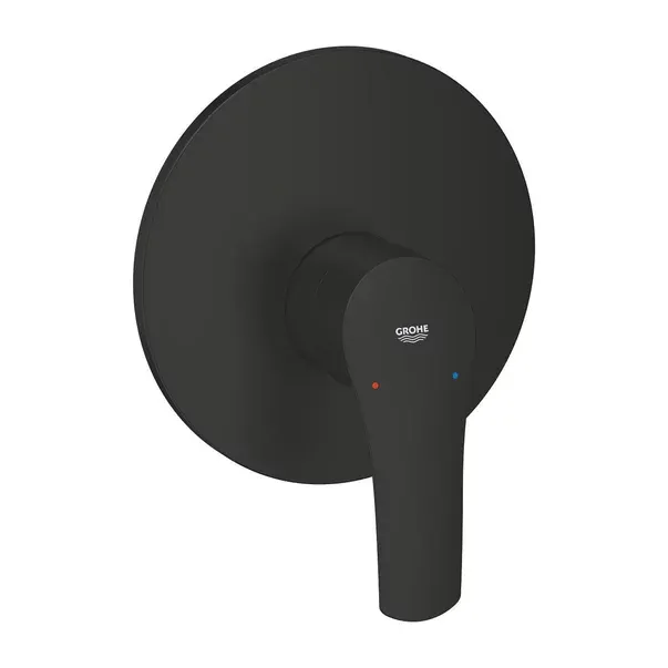 Baterie dus incastrata Grohe Eurosmart negru mat fara corp ingropat — imaginea 4