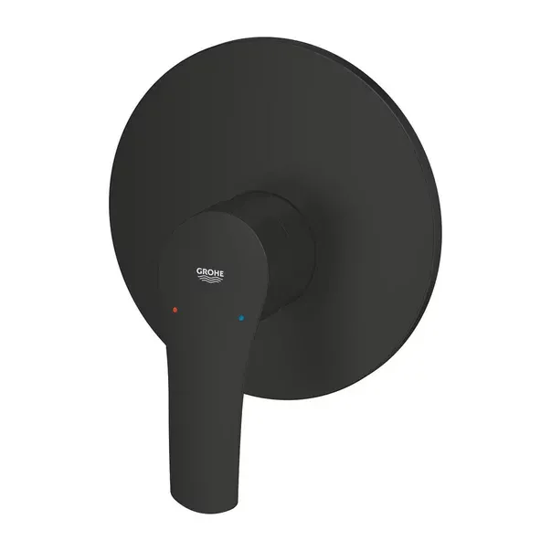Baterie dus incastrata Grohe Eurosmart negru mat fara corp ingropat — imaginea 5
