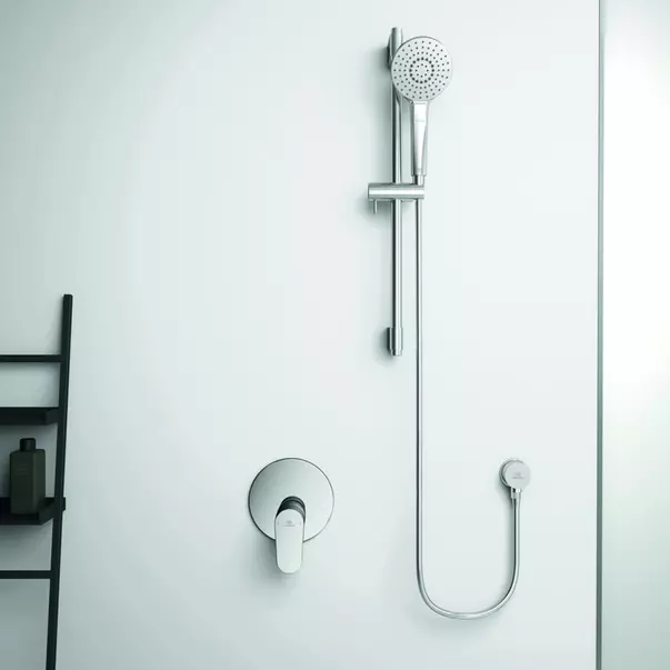 Baterie dus incastrata Ideal Standard Cerafine O crom lucios fara corp ingropat — imaginea 5