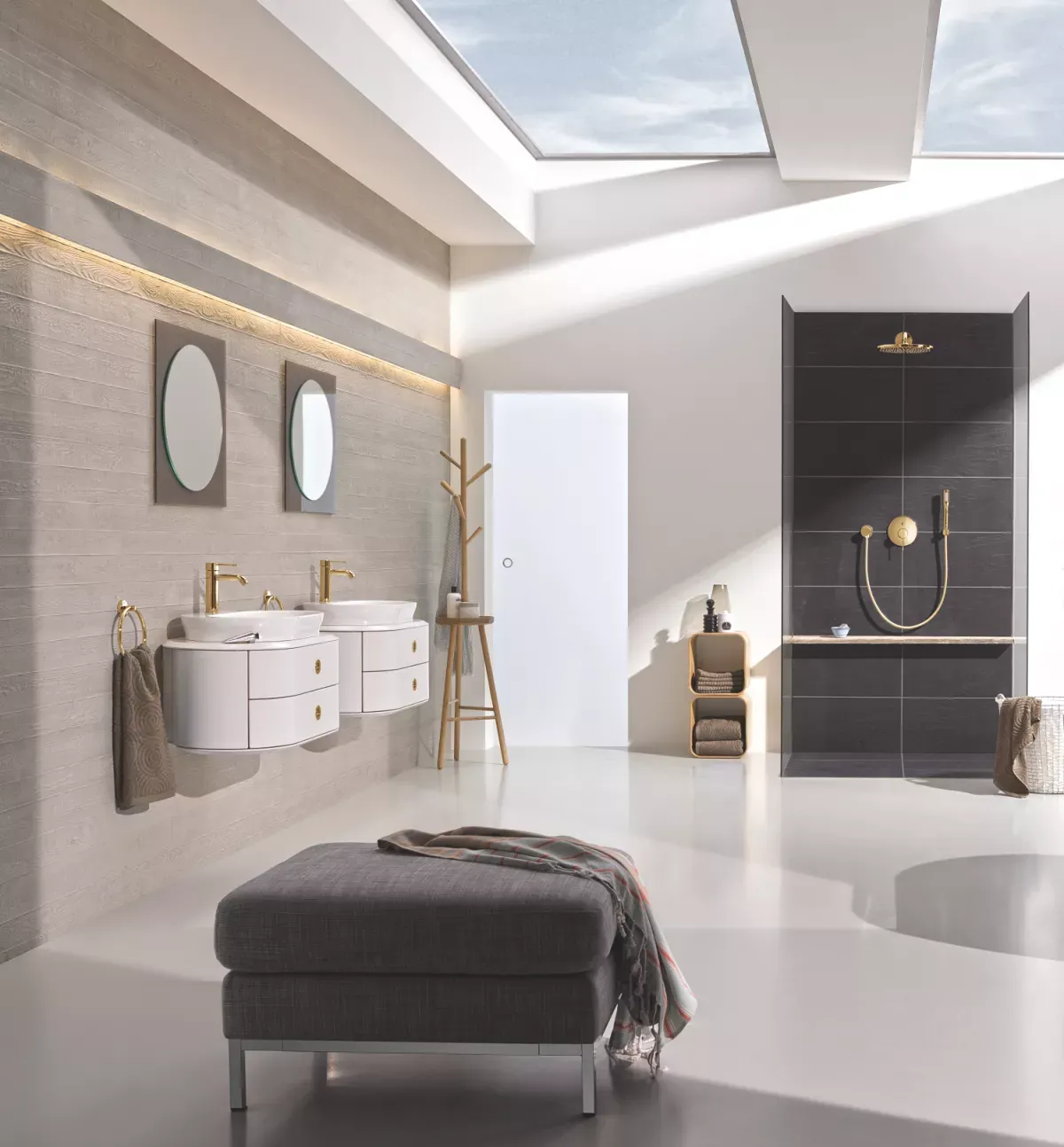Baterie lavoar Grohe Essence 23589GL1, 3/8'', marimea S, ventil cu tija, lucios, auriu — imaginea 4