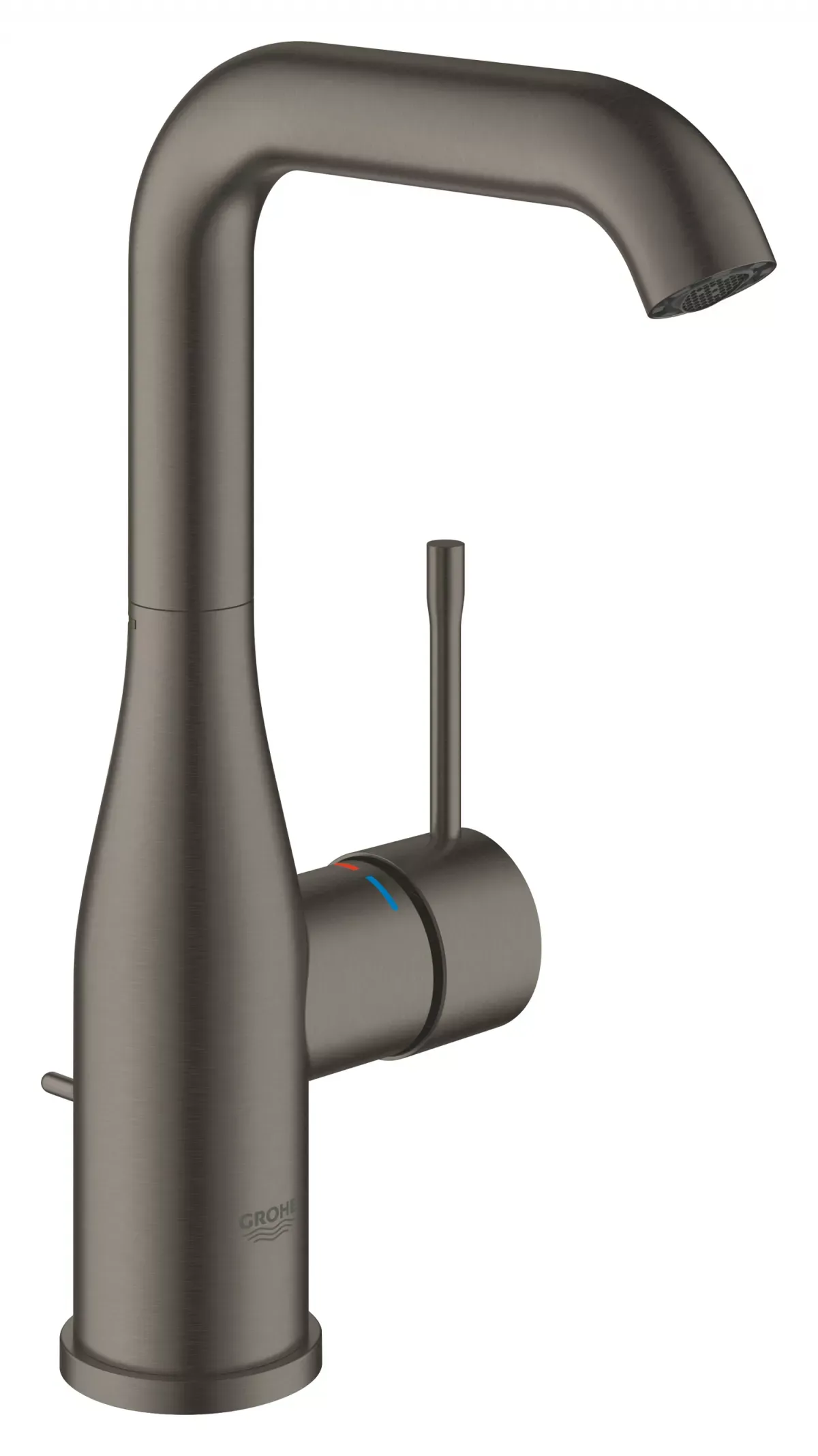 Baterie lavoar Grohe Essence 24174AL1, 3/8'', marimea L, ventil, mat, grafit — imaginea 7