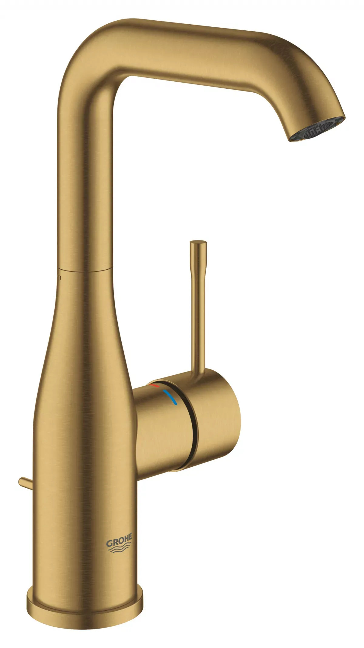 Baterie lavoar Grohe Essence, 3/8'', L, 244 mm, ventil, mat, auriu, 24174GN1 — imaginea 3