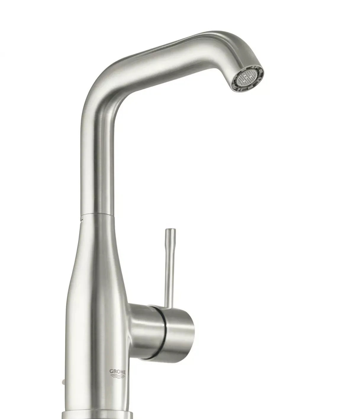 Baterie lavoar Grohe Essence, L, 244 mm, pivotanta, ventil, mat, otel satinat, 32628DC1 — imaginea 3