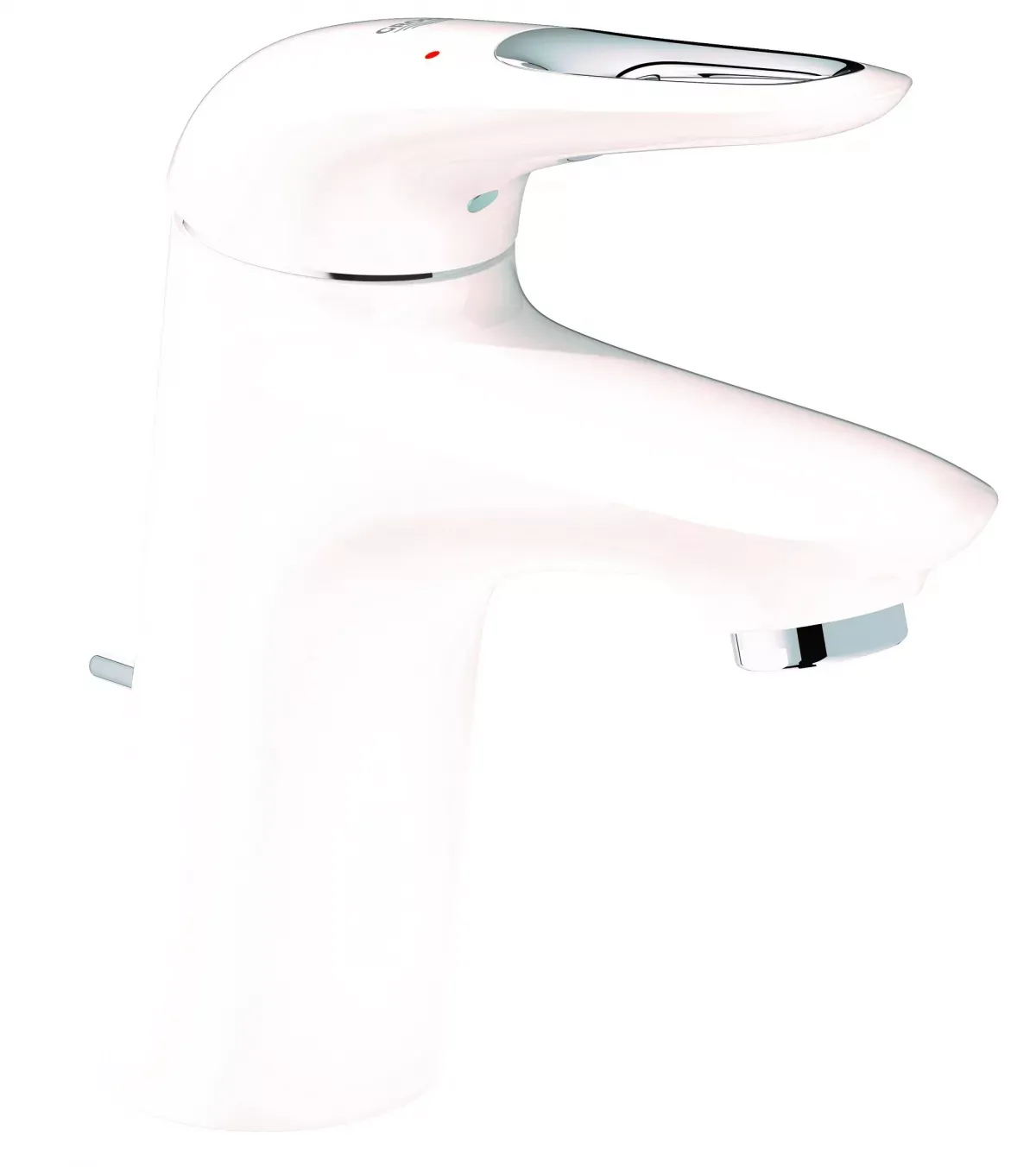 Baterie lavoar Grohe Eurostyle 33558LS3 marimea S, 3/8'', ventil cu tija, alb — imaginea 3