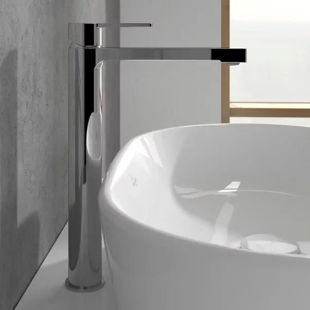 Baterie lavoar inalta Villeroy&Boch Architectura monocomanda crom lucios cu ventil Push-Open — imaginea 3