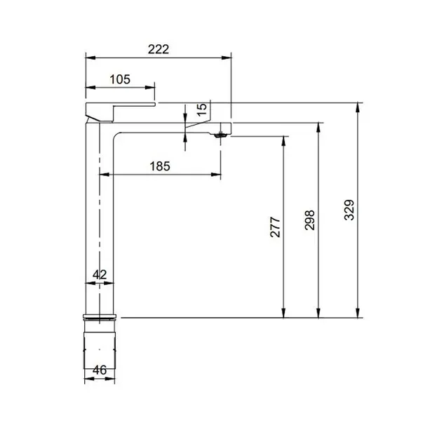 Baterie lavoar inalta Villeroy&Boch Architectura monocomanda crom lucios cu ventil Push-Open — imaginea 8