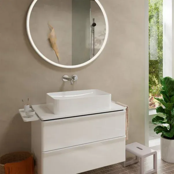 Baterie lavoar incastrata Hansgrohe Tecturis S crom lucios fara corp incastrat — imaginea 2