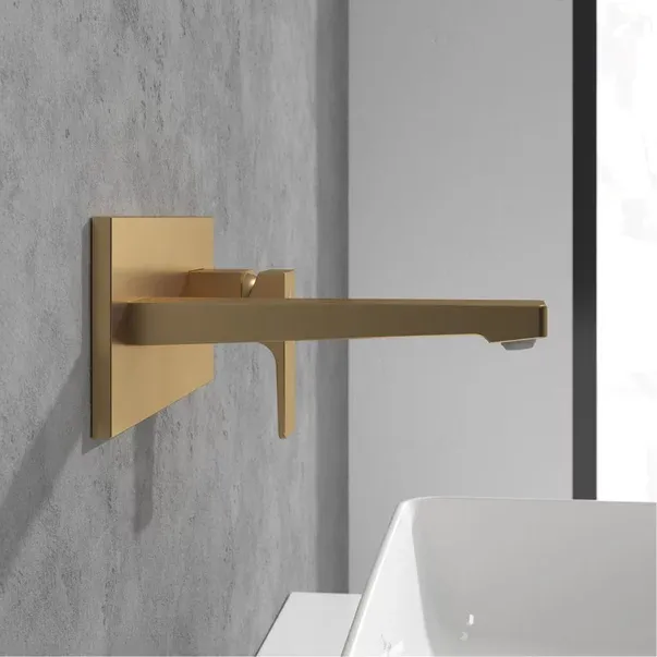 Baterie lavoar incastrata Villeroy&Boch Architectura Square auriu periat fara corp ingropat — imaginea 2
