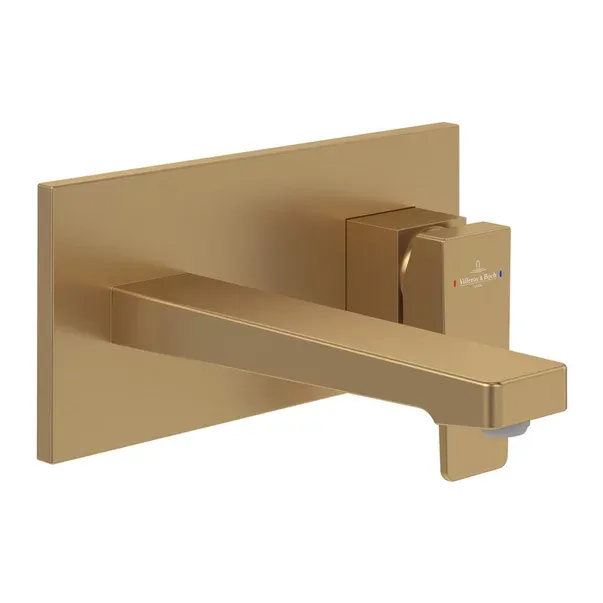 Baterie lavoar incastrata Villeroy&Boch Architectura Square auriu periat fara corp ingropat — imaginea 4