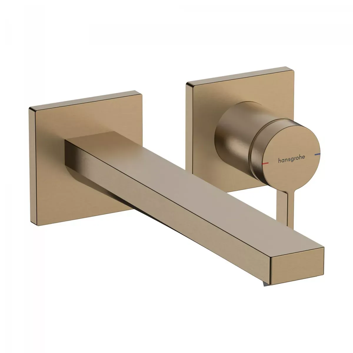 Baterie lavoar incastrata Hansgrohe Tecturis E bronz periat fara corp ingropat — imaginea 2