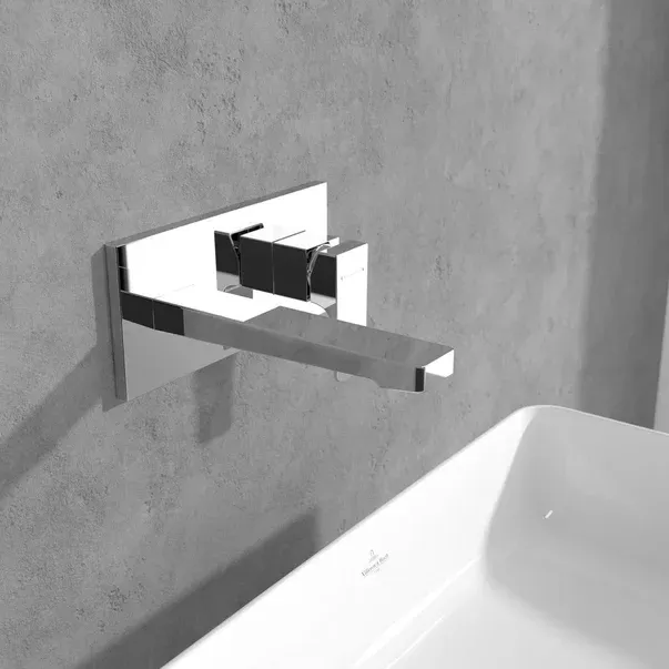 Baterie lavoar incastrata Villeroy&Boch Architectura Square crom lucios fara corp ingropat — imaginea 2