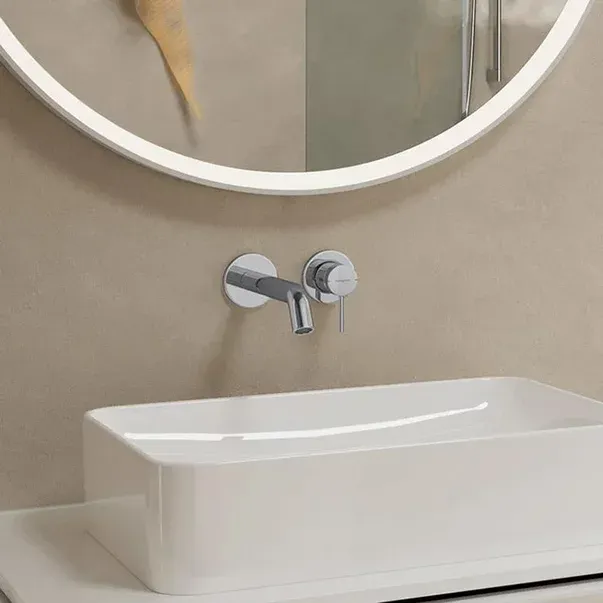 Baterie lavoar incastrata Hansgrohe Tecturis S crom lucios fara corp incastrat — imaginea 3