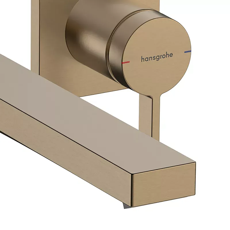 Baterie lavoar incastrata Hansgrohe Tecturis E bronz periat fara corp ingropat — imaginea 3