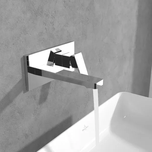 Baterie lavoar incastrata Villeroy&Boch Architectura Square crom lucios fara corp ingropat — imaginea 7