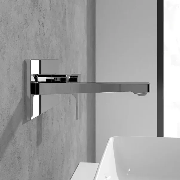 Baterie lavoar incastrata Villeroy&Boch Architectura Square crom lucios fara corp ingropat — imaginea 9