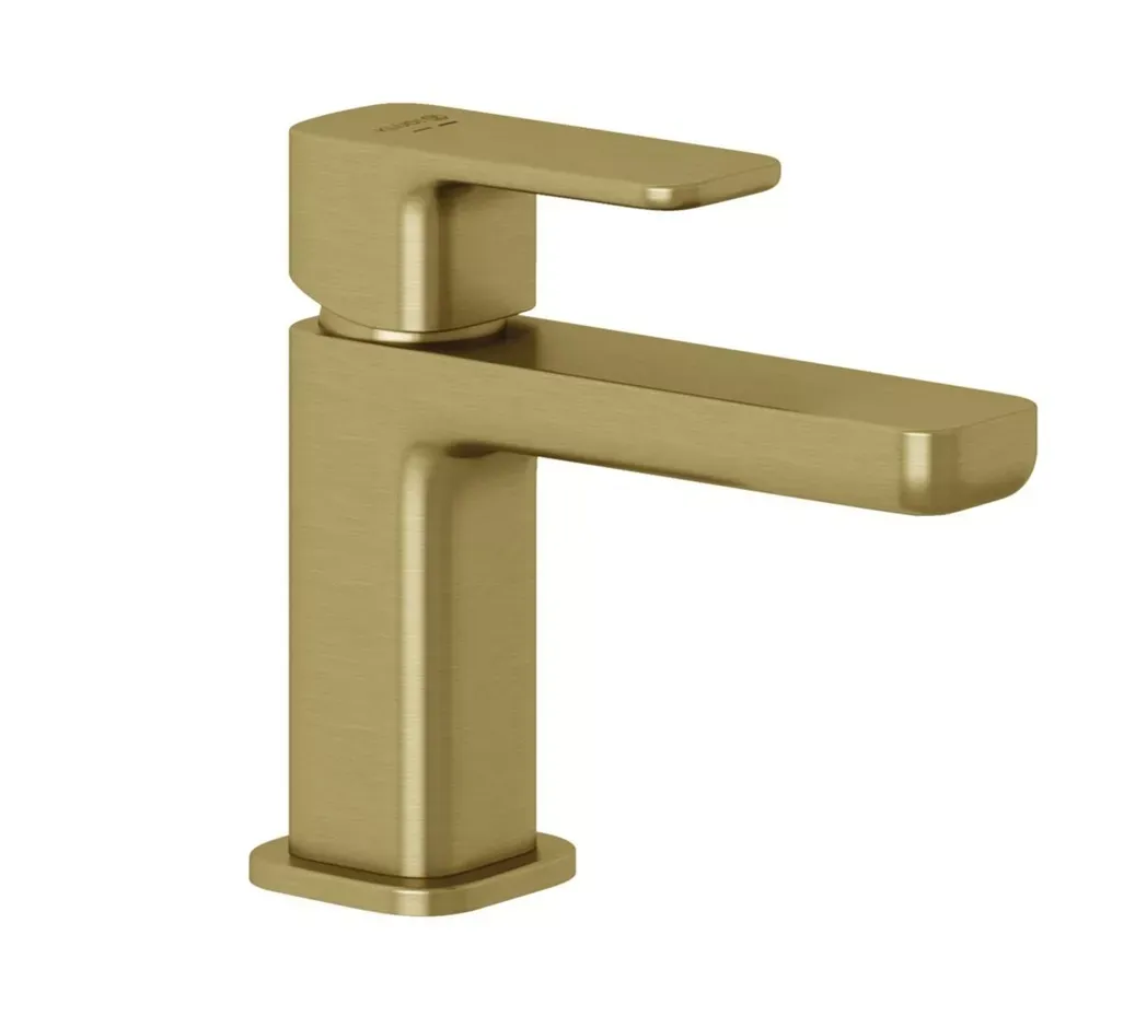 Baterie lavoar Kludi Renon, S, 130 mm, ventil, mat, auriu, 42266N075 — imaginea 2