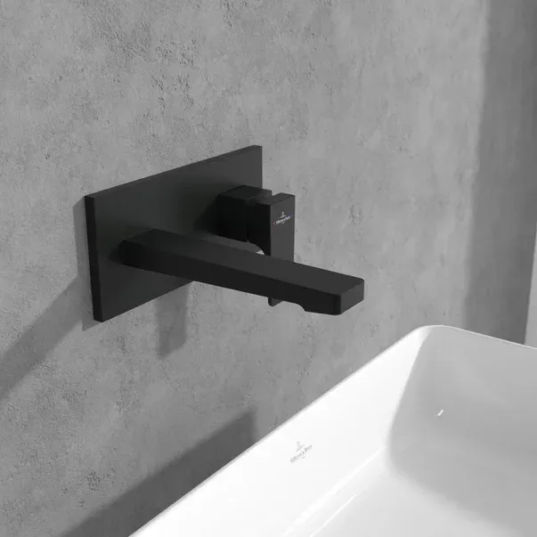 Baterie lavoar incastrata Villeroy&Boch Architectura Square negru mat fara corp ingropat — imaginea 2