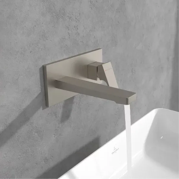 Baterie lavoar incastrata Villeroy&Boch Architectura Square nichel periat fara corp ingropat — imaginea 5